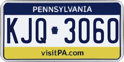PA license plate KJQ3060