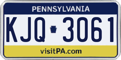 PA license plate KJQ3061