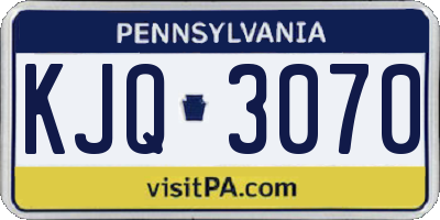 PA license plate KJQ3070