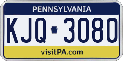 PA license plate KJQ3080