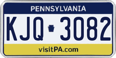PA license plate KJQ3082