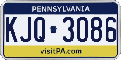 PA license plate KJQ3086