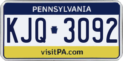 PA license plate KJQ3092