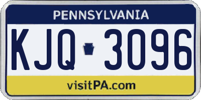 PA license plate KJQ3096