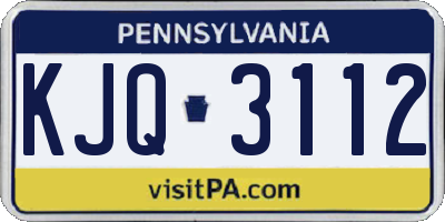 PA license plate KJQ3112