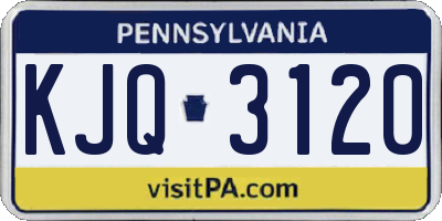 PA license plate KJQ3120