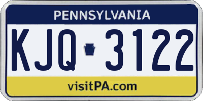 PA license plate KJQ3122