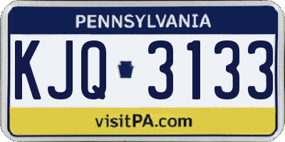 PA license plate KJQ3133