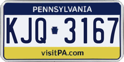 PA license plate KJQ3167