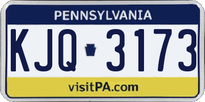 PA license plate KJQ3173