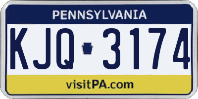 PA license plate KJQ3174