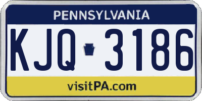 PA license plate KJQ3186