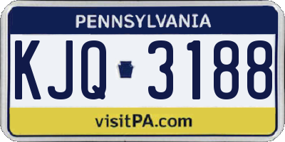 PA license plate KJQ3188