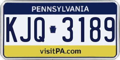PA license plate KJQ3189