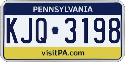 PA license plate KJQ3198