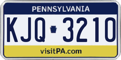 PA license plate KJQ3210