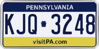 PA license plate KJQ3248
