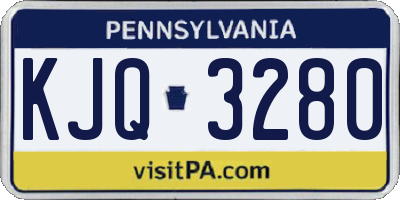 PA license plate KJQ3280