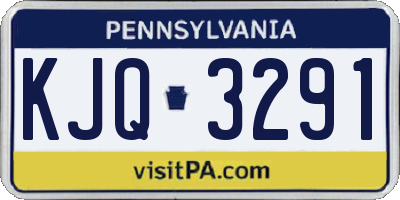 PA license plate KJQ3291