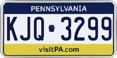 PA license plate KJQ3299
