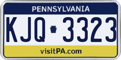 PA license plate KJQ3323