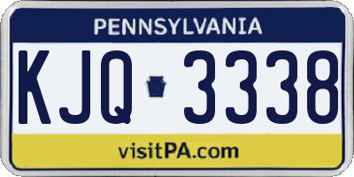 PA license plate KJQ3338