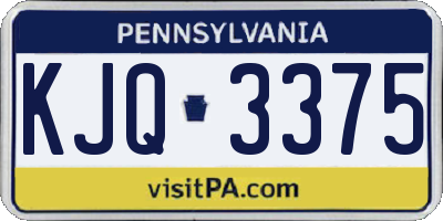 PA license plate KJQ3375