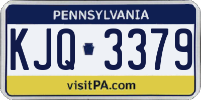 PA license plate KJQ3379