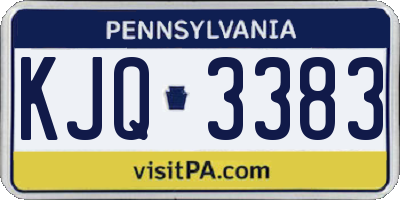 PA license plate KJQ3383