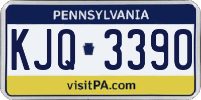 PA license plate KJQ3390