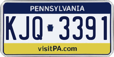 PA license plate KJQ3391