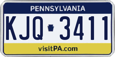 PA license plate KJQ3411