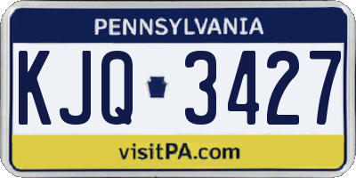 PA license plate KJQ3427