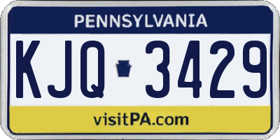 PA license plate KJQ3429