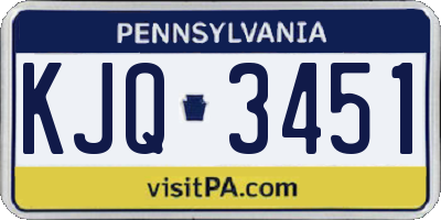 PA license plate KJQ3451