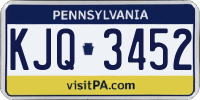 PA license plate KJQ3452