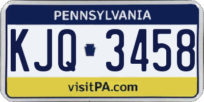 PA license plate KJQ3458