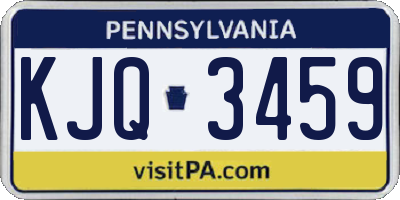 PA license plate KJQ3459