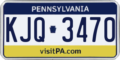 PA license plate KJQ3470