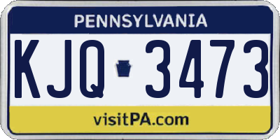PA license plate KJQ3473