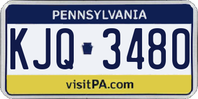 PA license plate KJQ3480