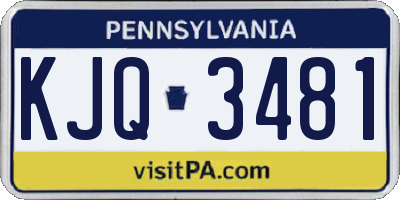 PA license plate KJQ3481