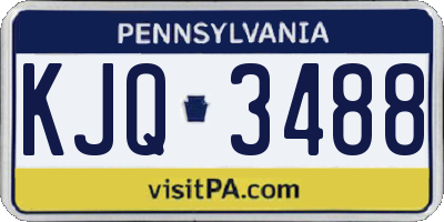 PA license plate KJQ3488