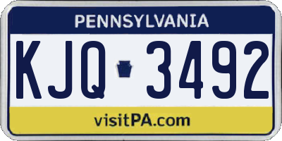 PA license plate KJQ3492