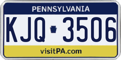 PA license plate KJQ3506