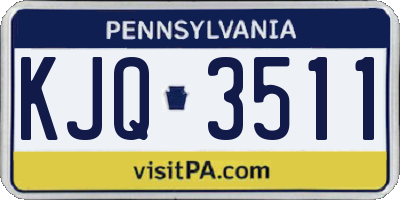 PA license plate KJQ3511