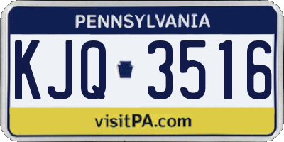 PA license plate KJQ3516
