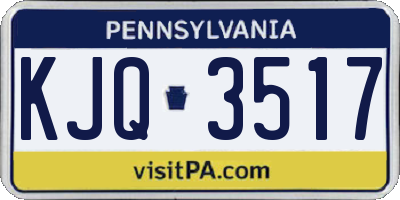 PA license plate KJQ3517
