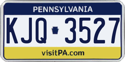 PA license plate KJQ3527