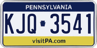 PA license plate KJQ3541